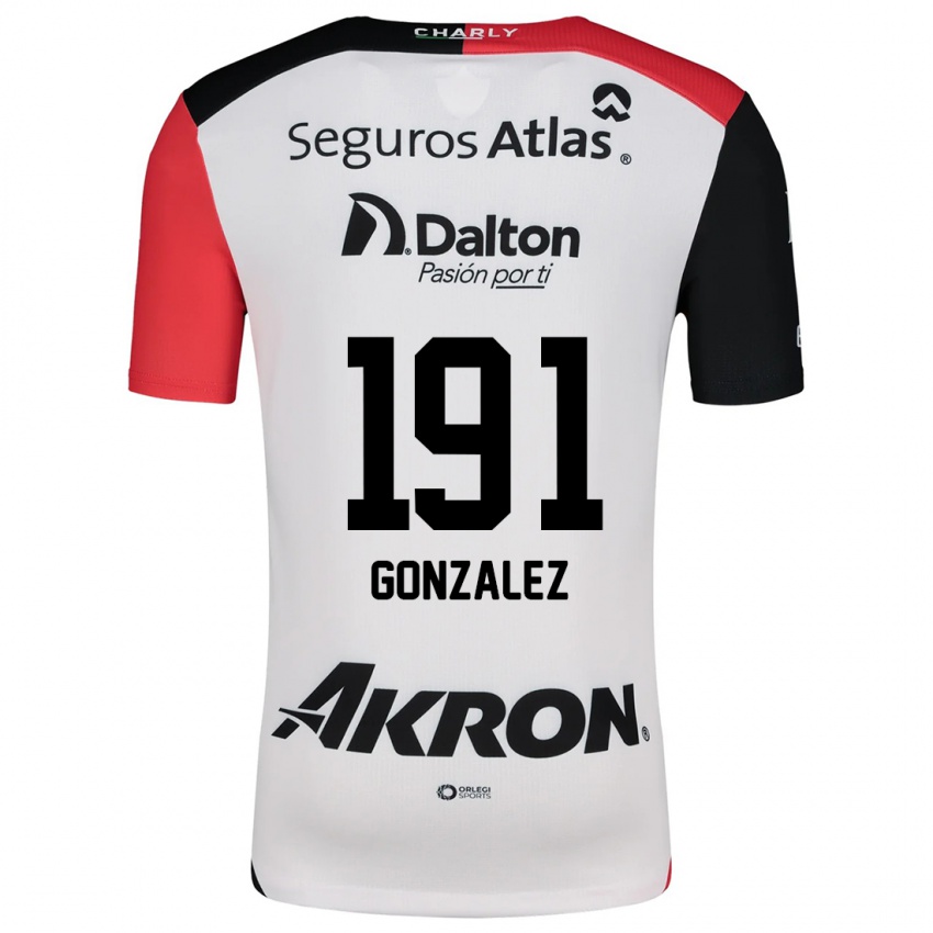 Niño Camiseta Juan González #191 Blanco Rojo Negro 2ª Equipación 2024/25 La Camisa México