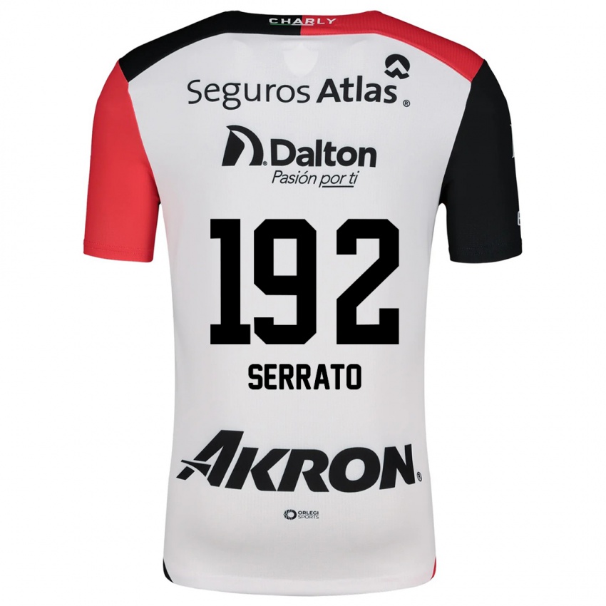 Niño Camiseta Jesús Serrato #192 Blanco Rojo Negro 2ª Equipación 2024/25 La Camisa México