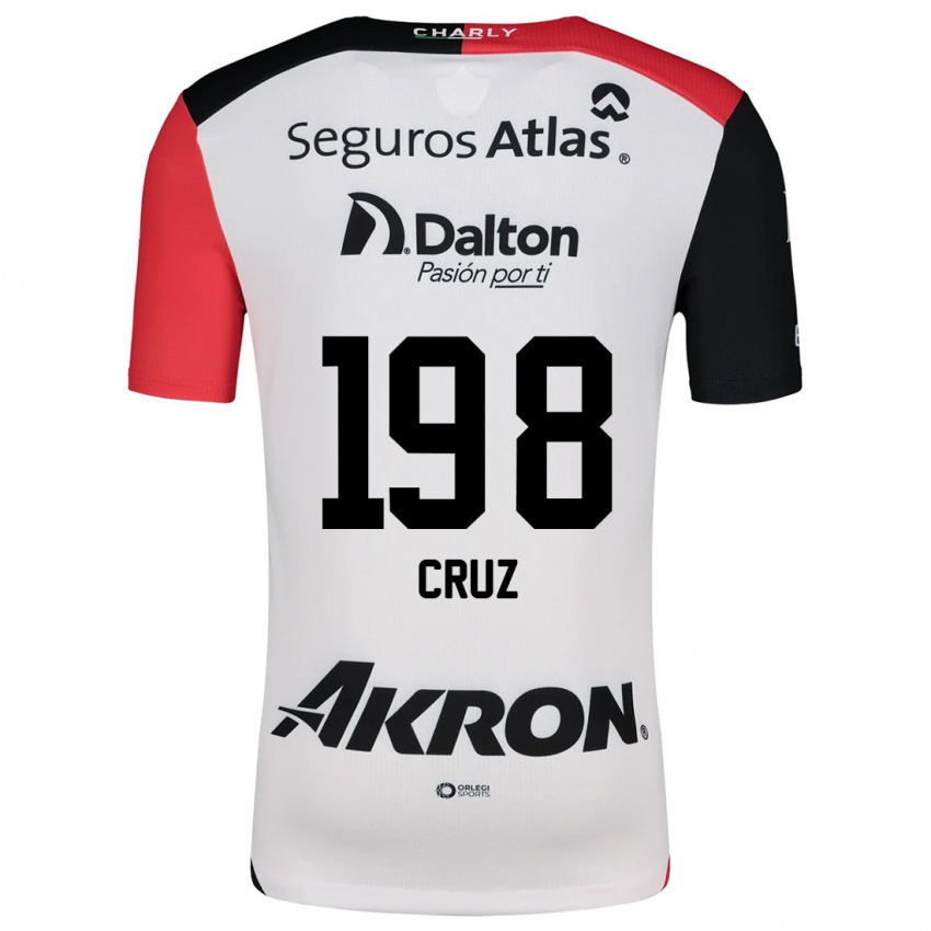 Niño Camiseta Carlos Cruz #198 Blanco Rojo Negro 2ª Equipación 2024/25 La Camisa México