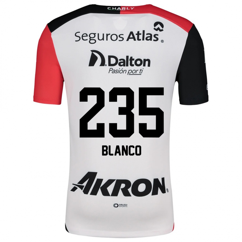 Niño Camiseta Luis Blanco #235 Blanco Rojo Negro 2ª Equipación 2024/25 La Camisa México