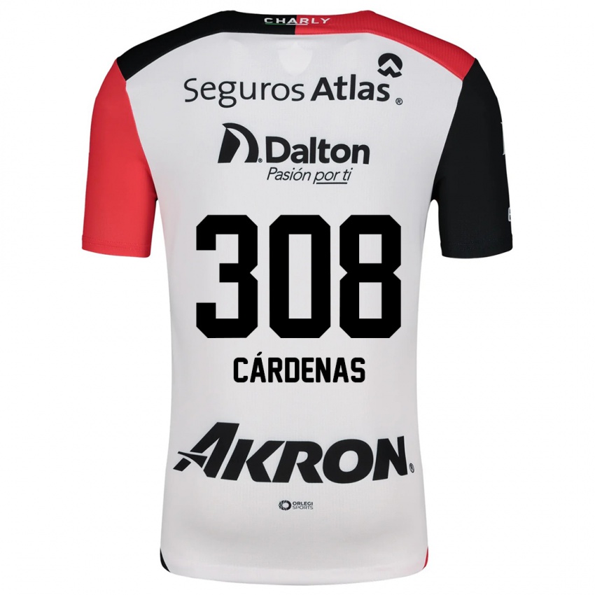 Niño Camiseta Rodrigo Cárdenas #308 Blanco Rojo Negro 2ª Equipación 2024/25 La Camisa México