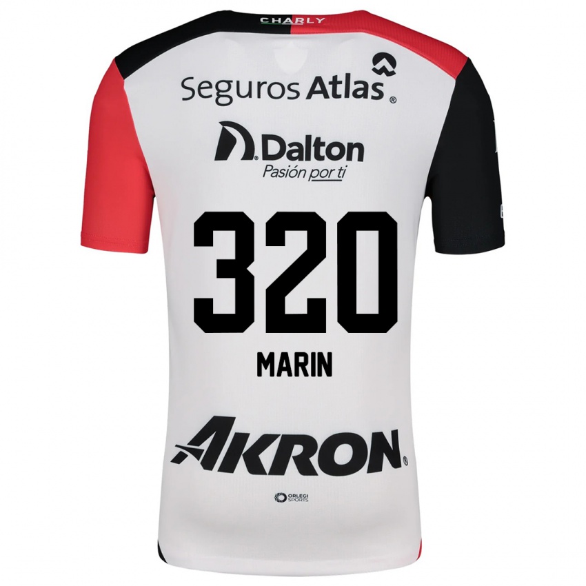 Niño Camiseta Donato Marín #320 Blanco Rojo Negro 2ª Equipación 2024/25 La Camisa México