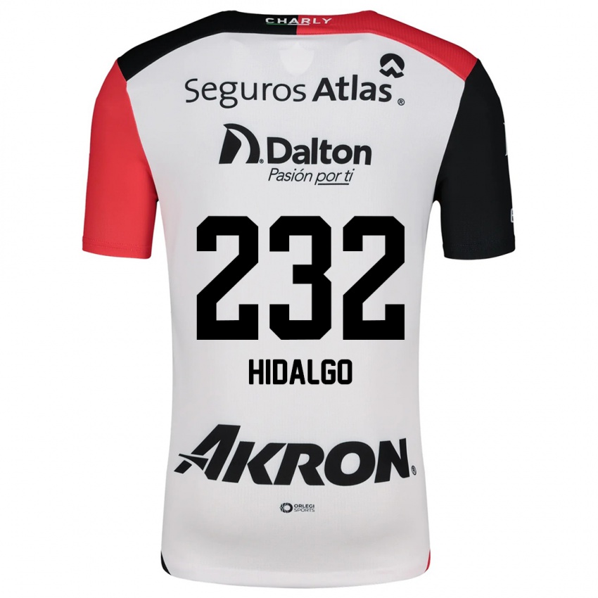 Niño Camiseta Óscar Hidalgo #232 Blanco Rojo Negro 2ª Equipación 2024/25 La Camisa México