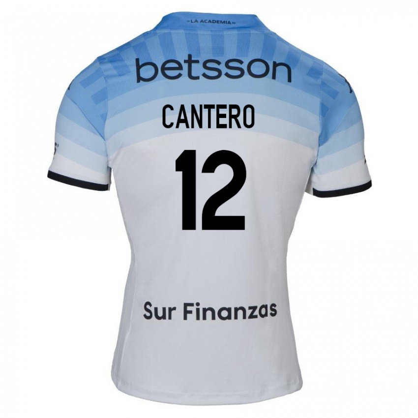 Niño Camiseta Milton Cantero #12 Blanco Azul Negro 2ª Equipación 2024/25 La Camisa México