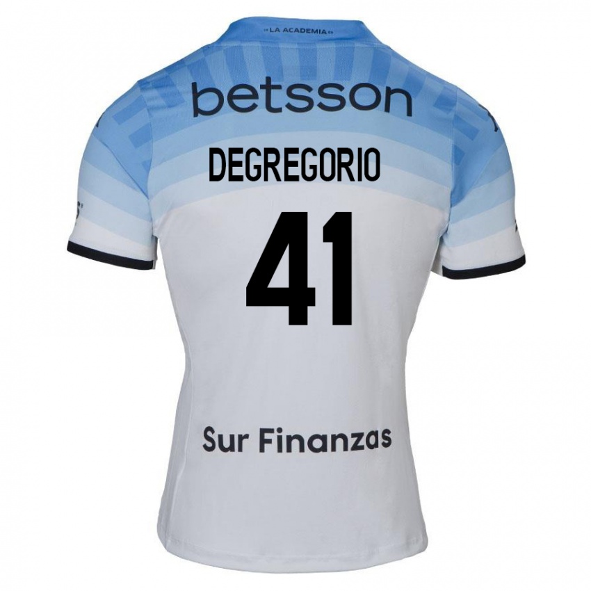 Niño Camiseta Ramiro Degregorio #41 Blanco Azul Negro 2ª Equipación 2024/25 La Camisa México