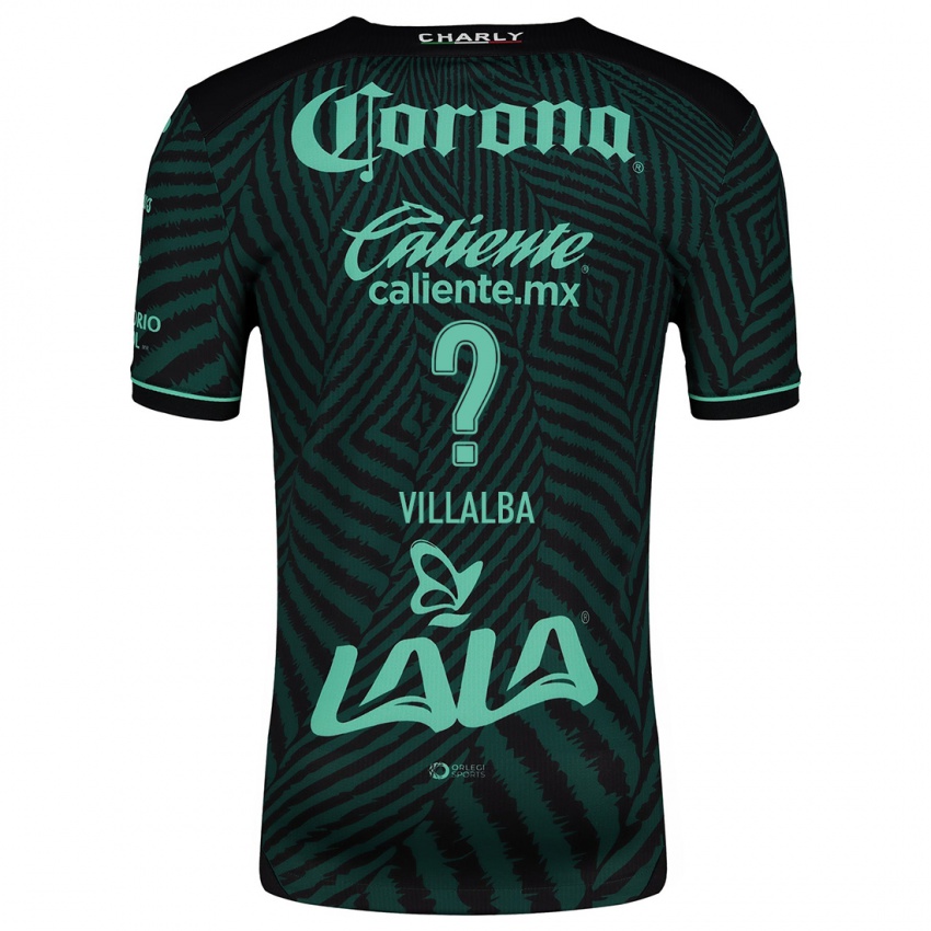 Niño Camiseta Fran Villalba #0 Verde Negro 2ª Equipación 2024/25 La Camisa México