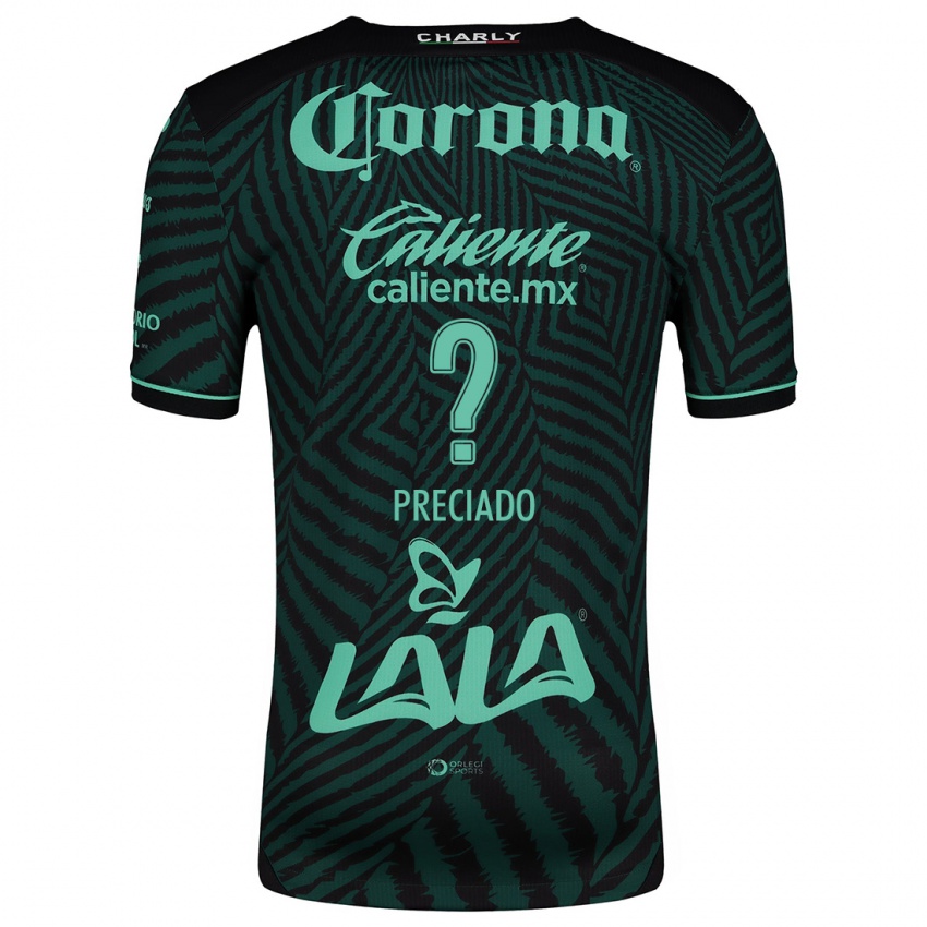 Niño Camiseta Harold Preciado #0 Verde Negro 2ª Equipación 2024/25 La Camisa México