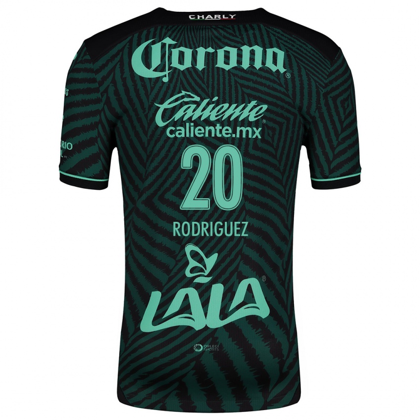 Niño Camiseta Hugo Rodríguez #20 Verde Negro 2ª Equipación 2024/25 La Camisa México