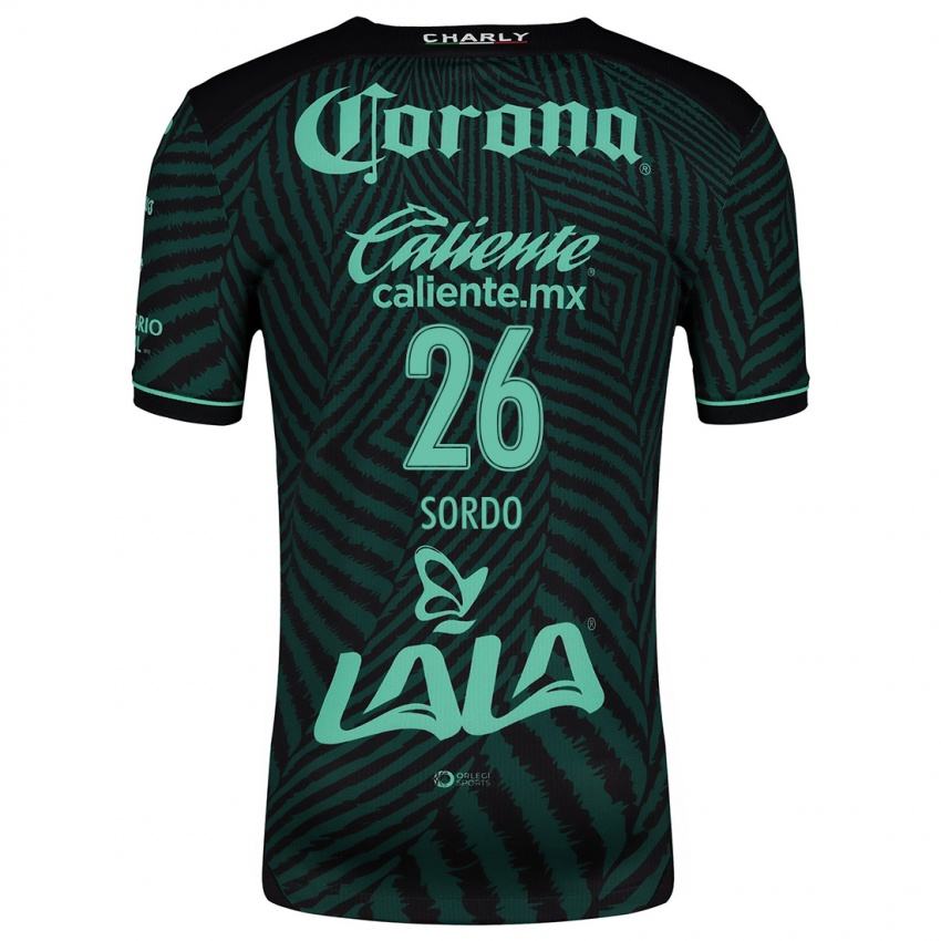 Niño Camiseta Ramiro Sordo #26 Verde Negro 2ª Equipación 2024/25 La Camisa México