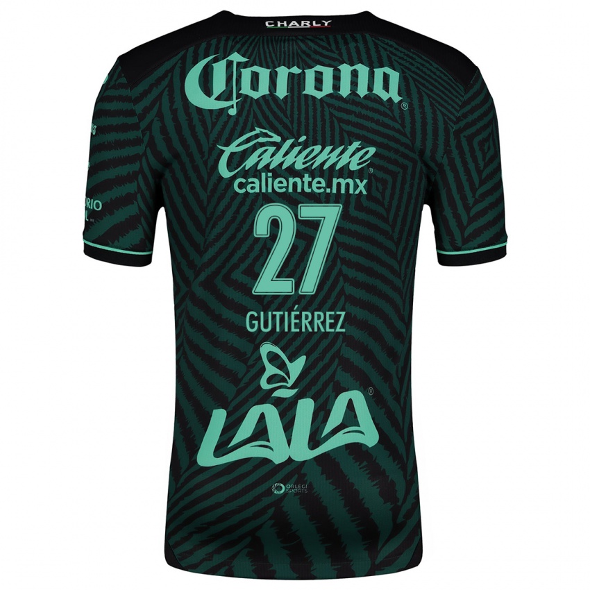 Niño Camiseta Luis Gutiérrez #27 Verde Negro 2ª Equipación 2024/25 La Camisa México