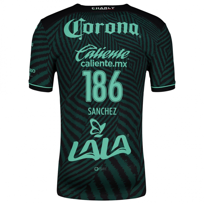 Niño Camiseta David Sánchez #186 Verde Negro 2ª Equipación 2024/25 La Camisa México