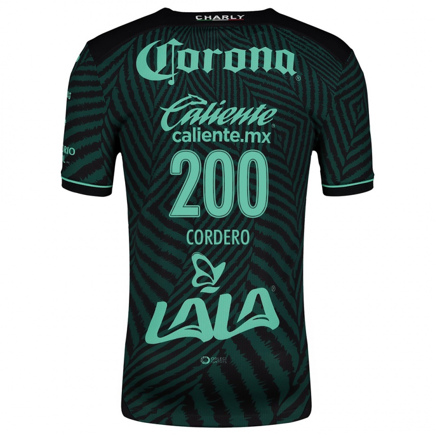 Niño Camiseta Mario Cordero #200 Verde Negro 2ª Equipación 2024/25 La Camisa México