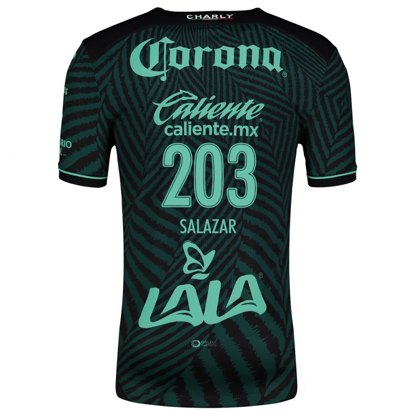 Niño Camiseta Roberto Salazar #203 Verde Negro 2ª Equipación 2024/25 La Camisa México