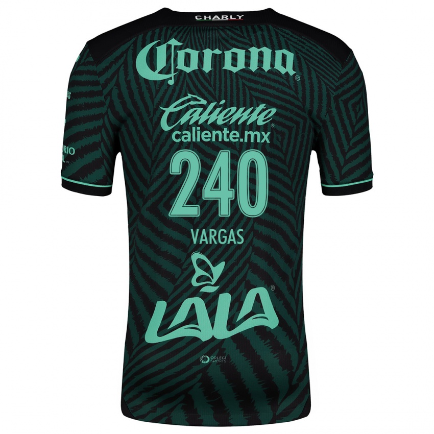 Niño Camiseta Diego Vargas #240 Verde Negro 2ª Equipación 2024/25 La Camisa México