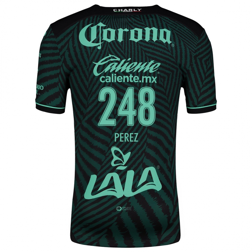 Niño Camiseta Jonathan Pérez #248 Verde Negro 2ª Equipación 2024/25 La Camisa México