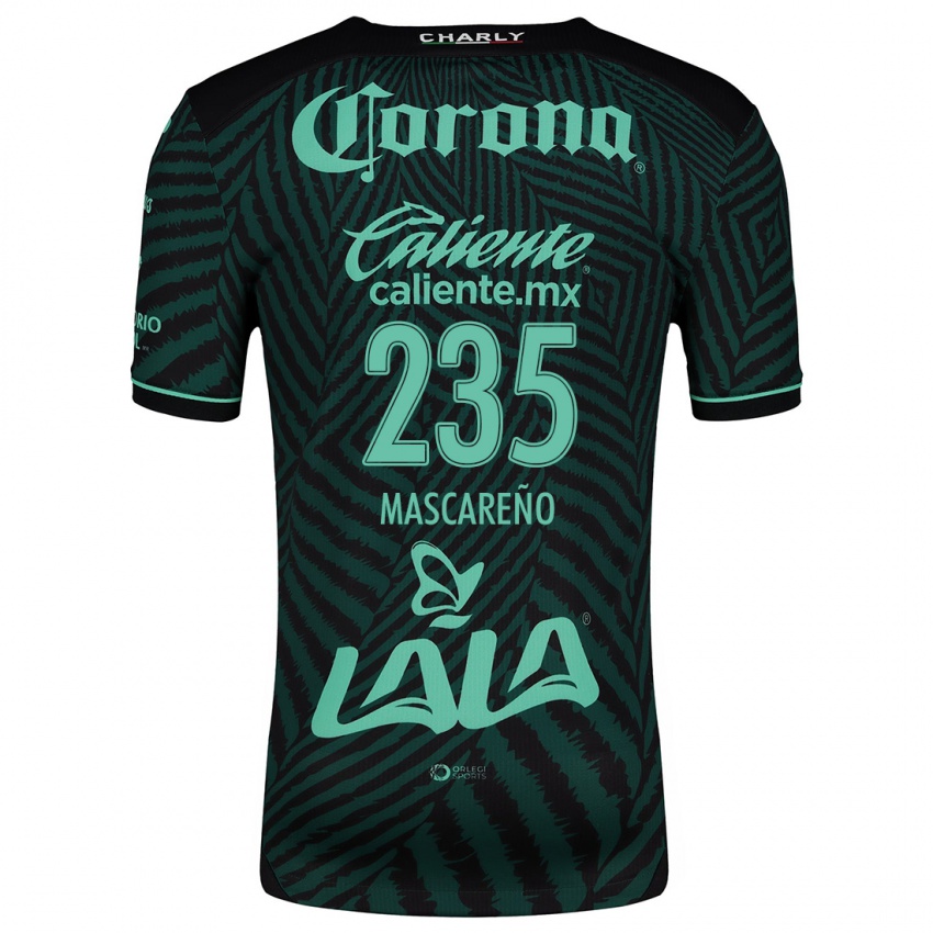 Niño Camiseta Luis Mascareño #235 Verde Negro 2ª Equipación 2024/25 La Camisa México