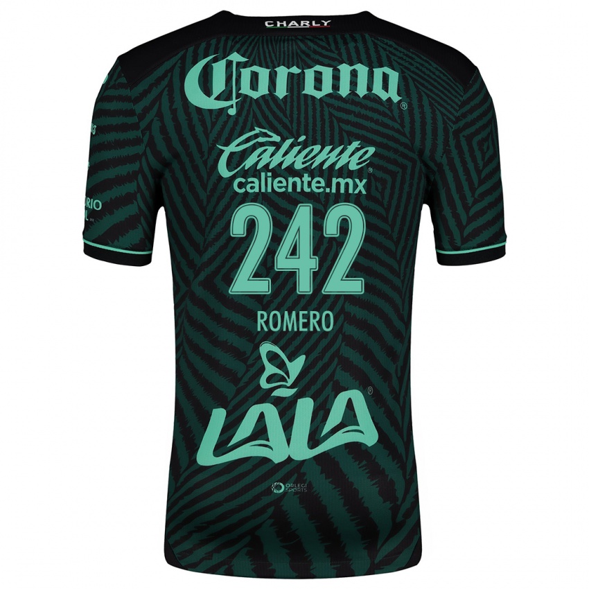 Niño Camiseta Ángel Romero #242 Verde Negro 2ª Equipación 2024/25 La Camisa México