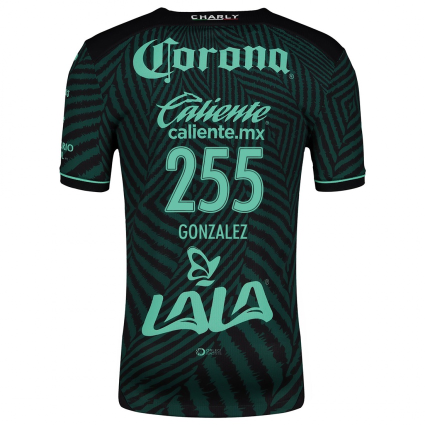 Niño Camiseta Valente González #255 Verde Negro 2ª Equipación 2024/25 La Camisa México