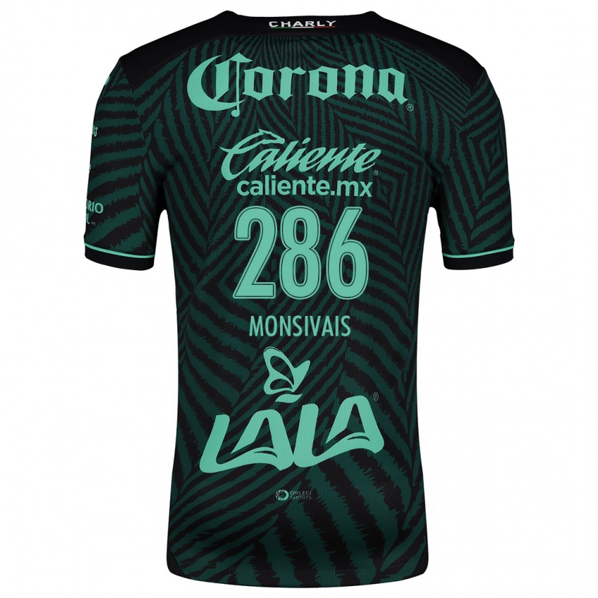 Niño Camiseta Giovani Monsivais #286 Verde Negro 2ª Equipación 2024/25 La Camisa México