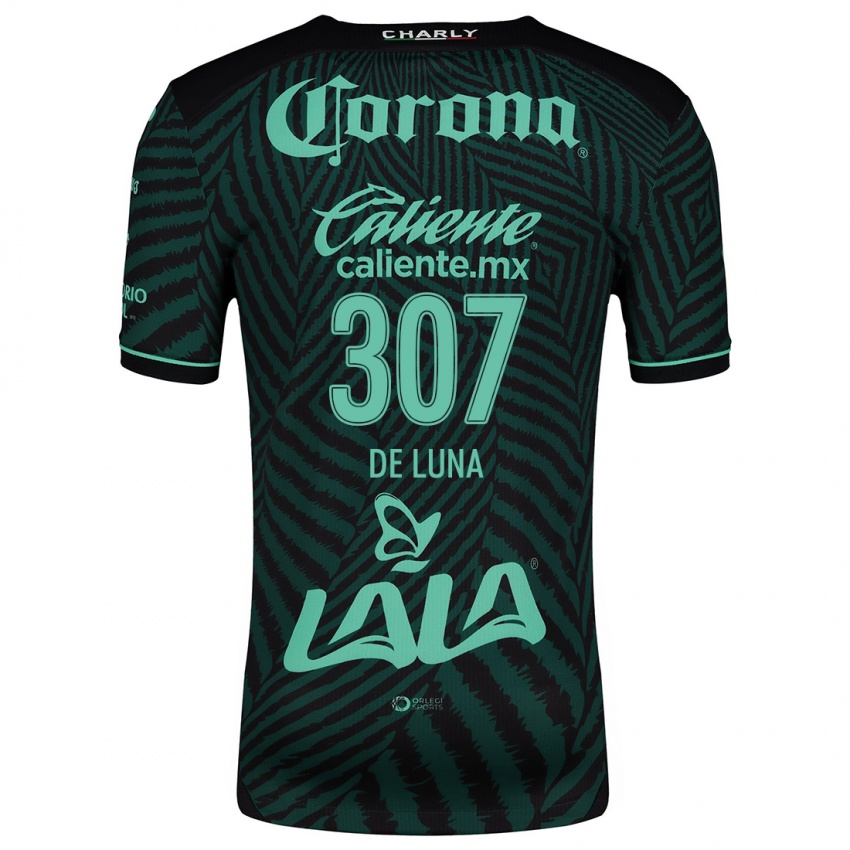 Niño Camiseta Eduardo De Luna #307 Verde Negro 2ª Equipación 2024/25 La Camisa México