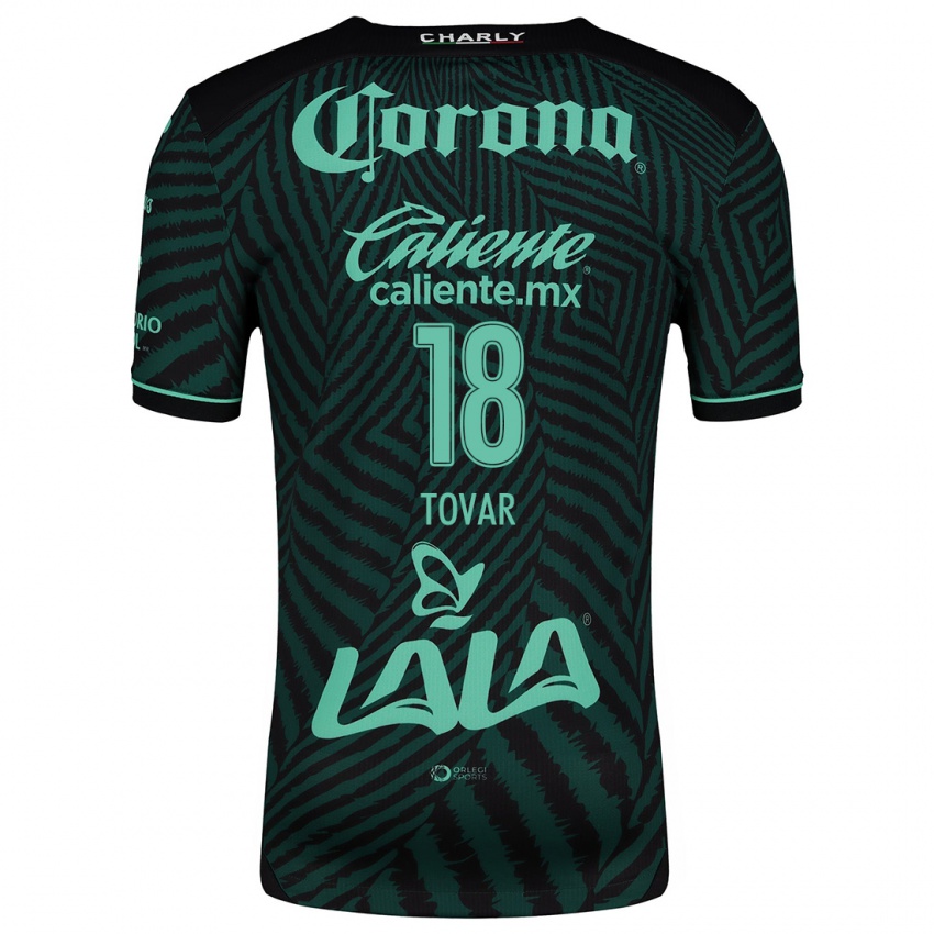 Niño Camiseta Arlett Tovar #18 Verde Negro 2ª Equipación 2024/25 La Camisa México