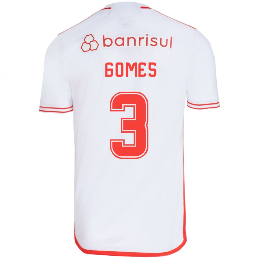 Niño Camiseta Igor Gomes #3 Blanco Rojo 2ª Equipación 2024/25 La Camisa México