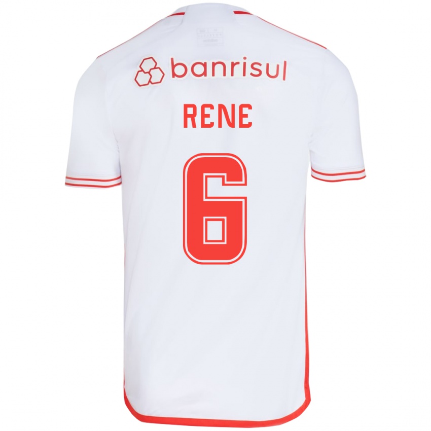 Niño Camiseta Rene #6 Blanco Rojo 2ª Equipación 2024/25 La Camisa México