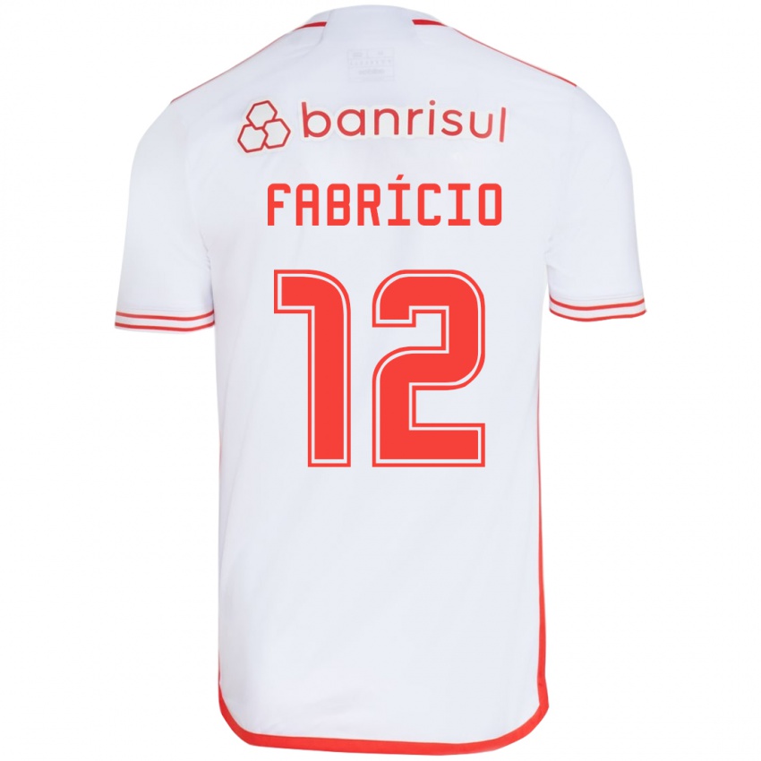 Niño Camiseta Fabrício #12 Blanco Rojo 2ª Equipación 2024/25 La Camisa México