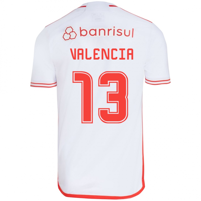 Niño Camiseta Enner Valencia #13 Blanco Rojo 2ª Equipación 2024/25 La Camisa México