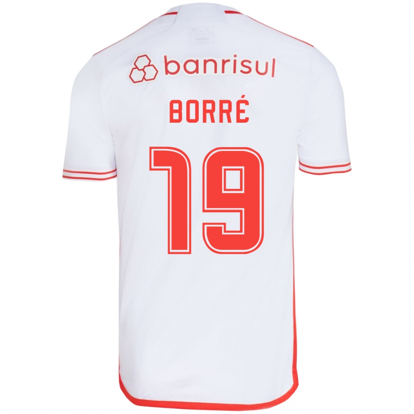 Niño Camiseta Rafael Borré #19 Blanco Rojo 2ª Equipación 2024/25 La Camisa México