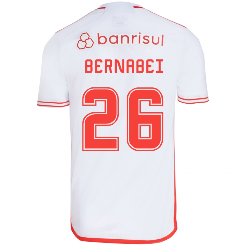 Niño Camiseta Alexandro Bernabéi #26 Blanco Rojo 2ª Equipación 2024/25 La Camisa México