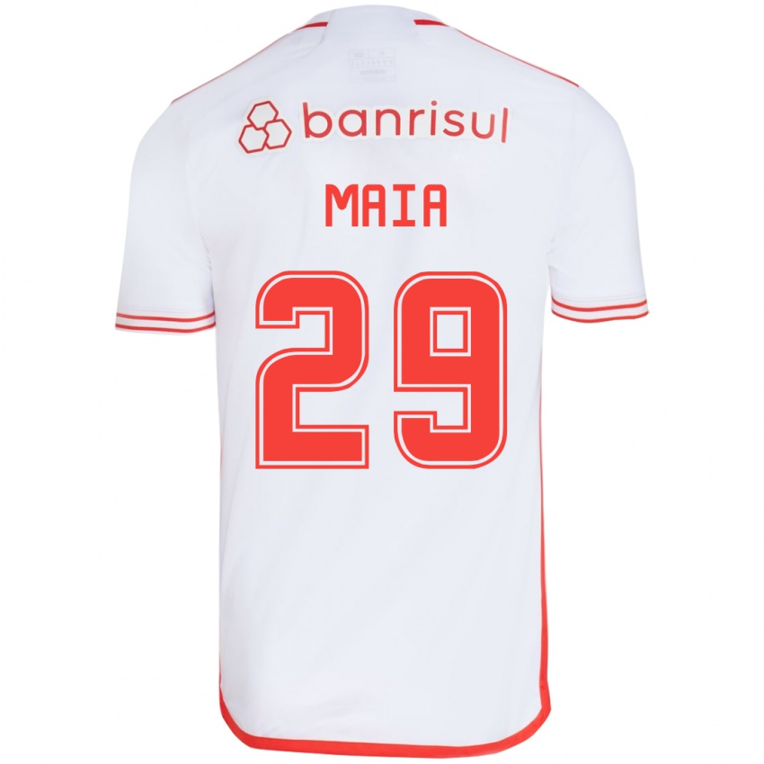 Niño Camiseta Thiago Maia #29 Blanco Rojo 2ª Equipación 2024/25 La Camisa México