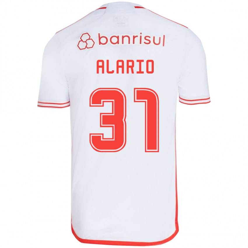 Niño Camiseta Lucas Alario #31 Blanco Rojo 2ª Equipación 2024/25 La Camisa México