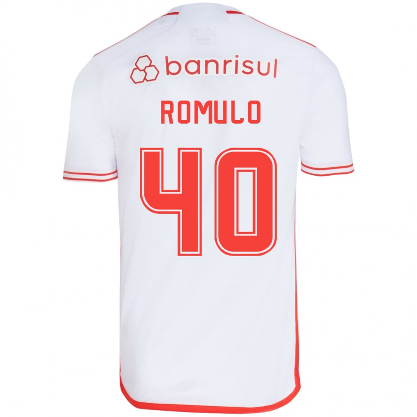 Niño Camiseta Rômulo #40 Blanco Rojo 2ª Equipación 2024/25 La Camisa México