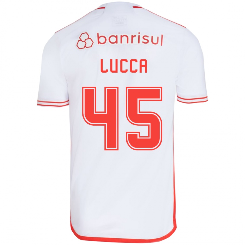 Niño Camiseta Lucca #45 Blanco Rojo 2ª Equipación 2024/25 La Camisa México