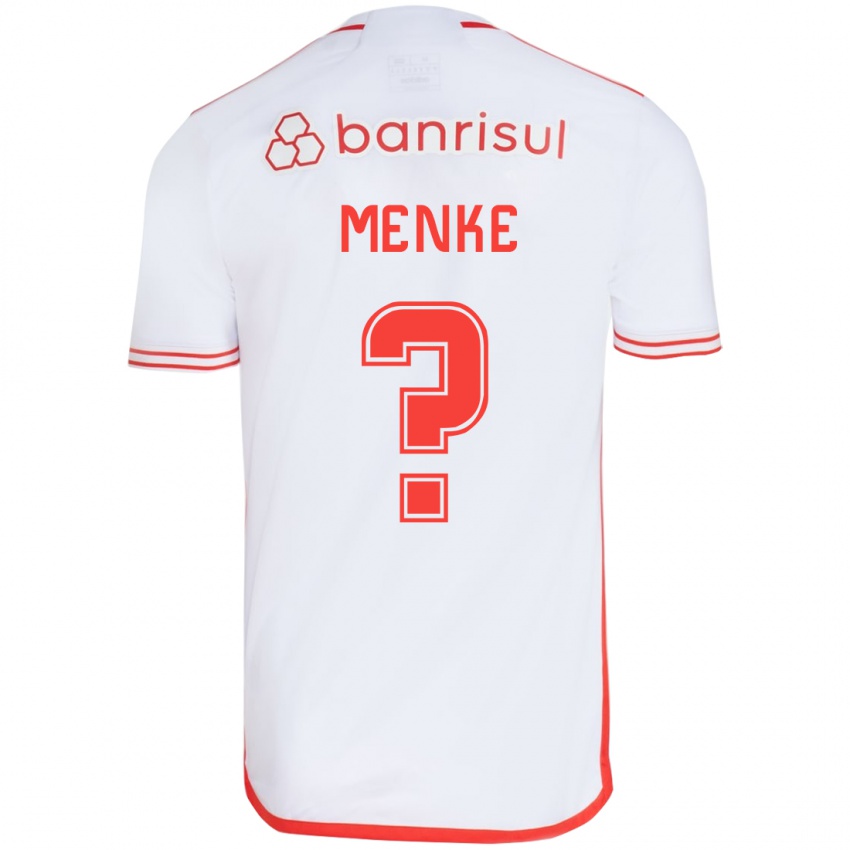 Niño Camiseta Henrique Menke #0 Blanco Rojo 2ª Equipación 2024/25 La Camisa México