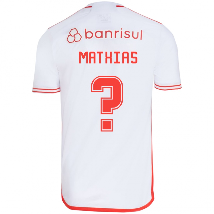 Niño Camiseta Ricardo Mathias #0 Blanco Rojo 2ª Equipación 2024/25 La Camisa México