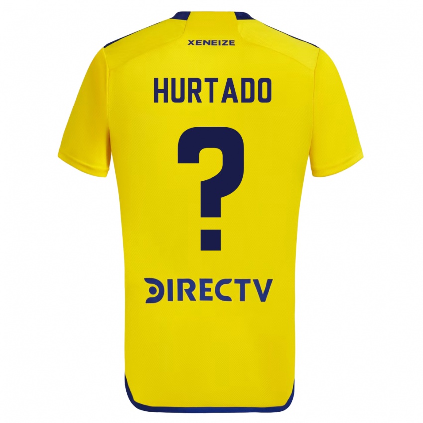 Niño Camiseta Jan Hurtado #0 Amarillo Azul 2ª Equipación 2024/25 La Camisa México