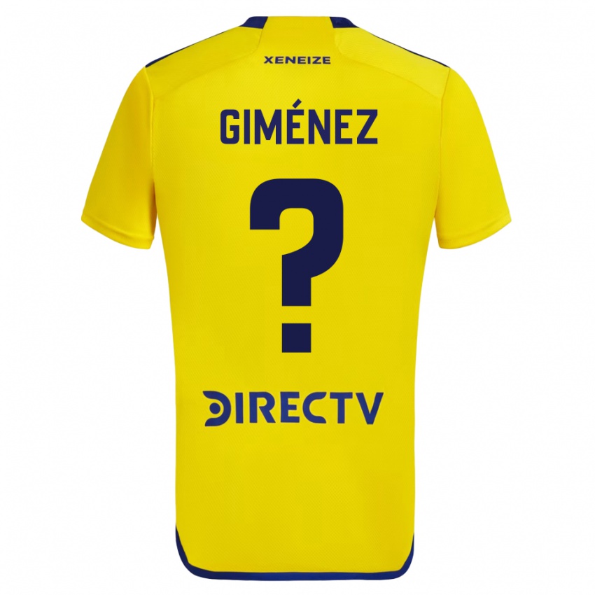 Niño Camiseta Milton Giménez #0 Amarillo Azul 2ª Equipación 2024/25 La Camisa México