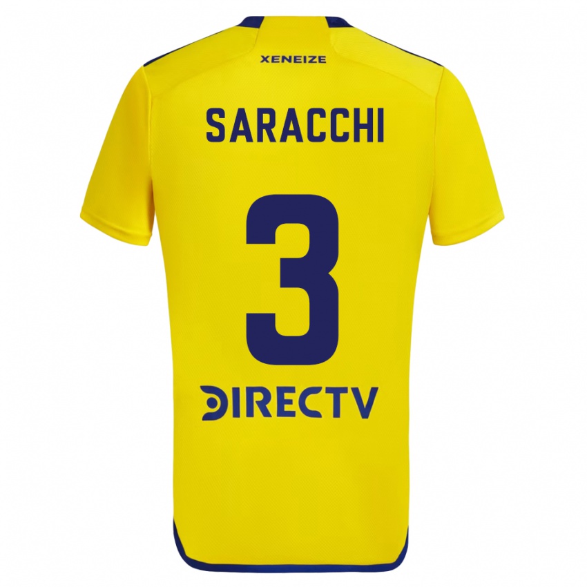 Niño Camiseta Marcelo Saracchi #3 Amarillo Azul 2ª Equipación 2024/25 La Camisa México