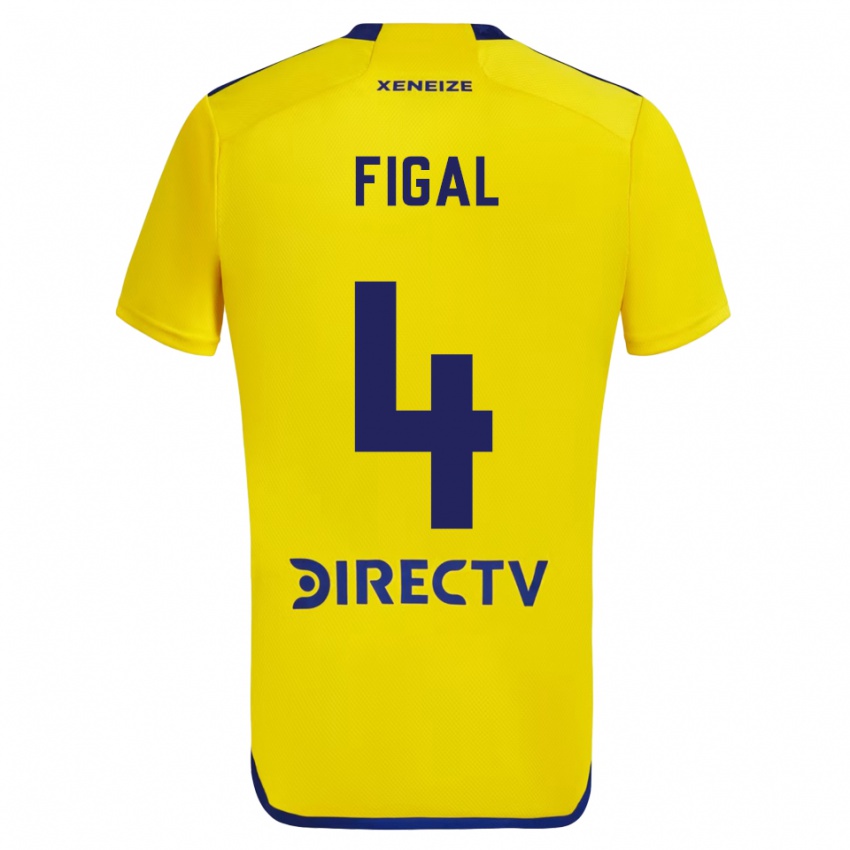 Niño Camiseta Nicolás Figal #4 Amarillo Azul 2ª Equipación 2024/25 La Camisa México