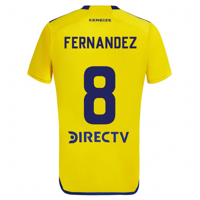 Niño Camiseta Pol Fernández #8 Amarillo Azul 2ª Equipación 2024/25 La Camisa México