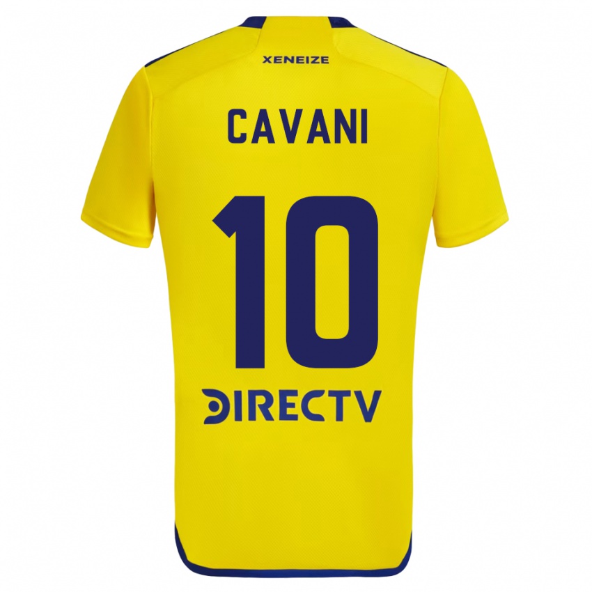 Niño Camiseta Edinson Cavani #10 Amarillo Azul 2ª Equipación 2024/25 La Camisa México