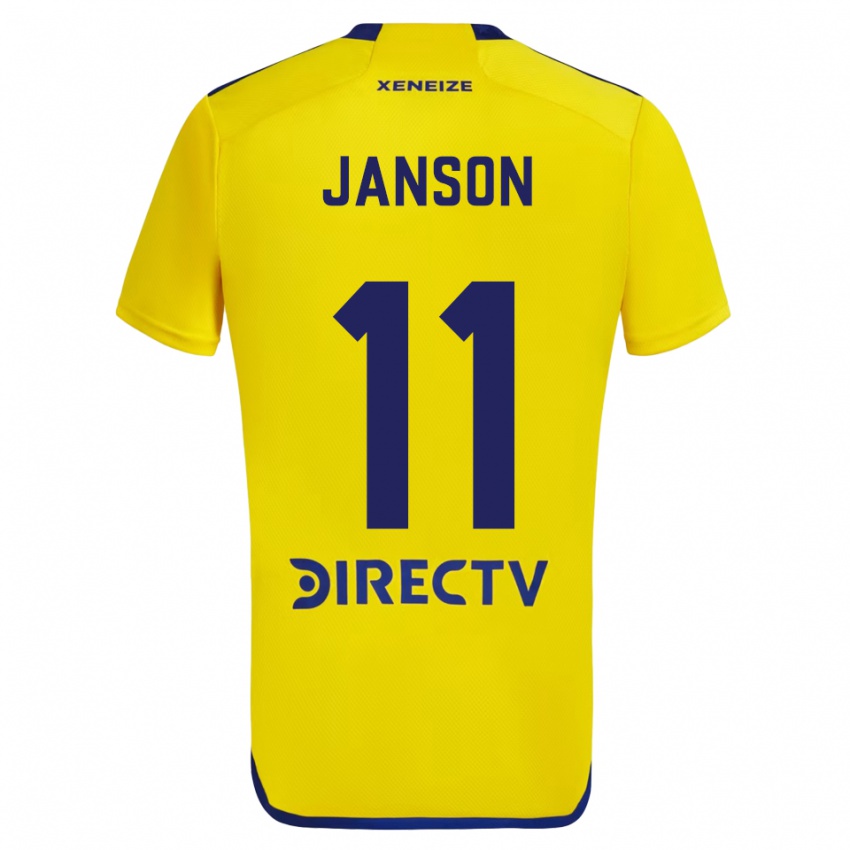 Niño Camiseta Lucas Janson #11 Amarillo Azul 2ª Equipación 2024/25 La Camisa México