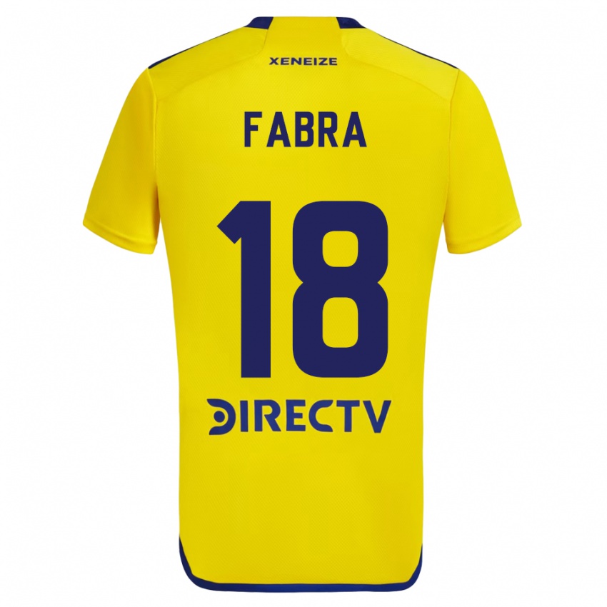 Niño Camiseta Frank Fabra #18 Amarillo Azul 2ª Equipación 2024/25 La Camisa México