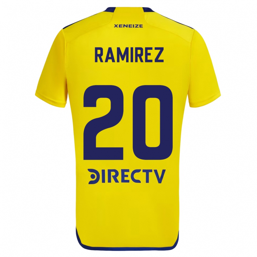 Niño Camiseta Juan Ramirez #20 Amarillo Azul 2ª Equipación 2024/25 La Camisa México