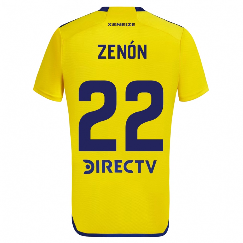 Niño Camiseta Kevin Zenón #22 Amarillo Azul 2ª Equipación 2024/25 La Camisa México