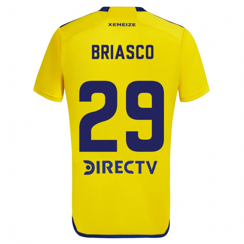 Niño Camiseta Norberto Briasco #29 Amarillo Azul 2ª Equipación 2024/25 La Camisa México