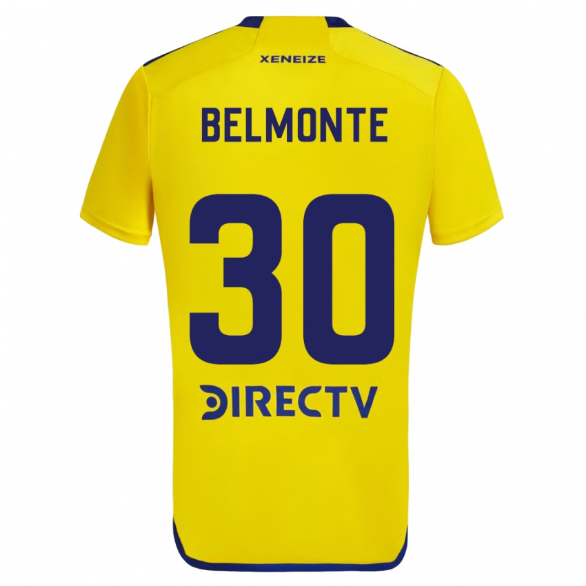 Niño Camiseta Tomás Belmonte #30 Amarillo Azul 2ª Equipación 2024/25 La Camisa México