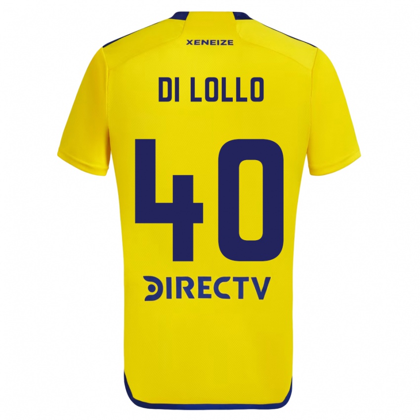 Niño Camiseta Lautaro Di Lollo #40 Amarillo Azul 2ª Equipación 2024/25 La Camisa México